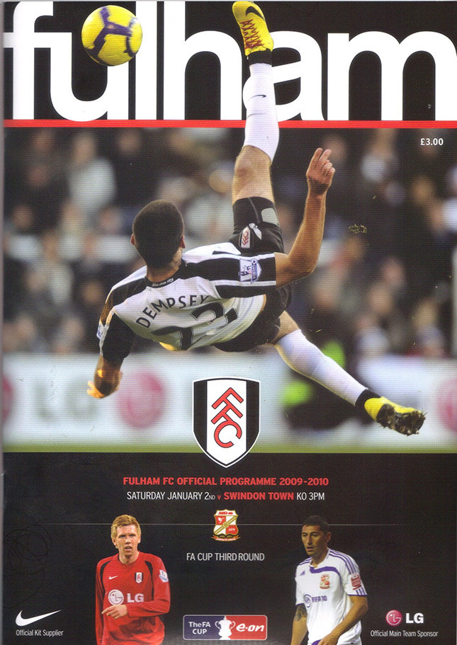 <b>Saturday, January 2, 2010</b><br />vs. Fulham (Away)